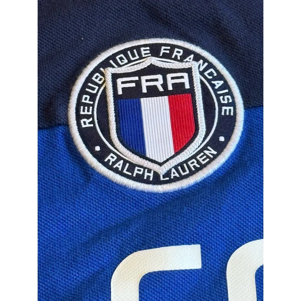 Mens Polo Ralph Lauren France FRA 16 Custom Fit Big Pony Polo Shirt XL Patch